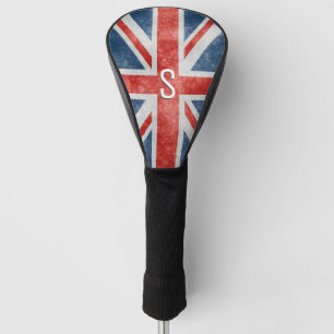 Couvre-club De Golf Distressed Drapeau britannique monogramme