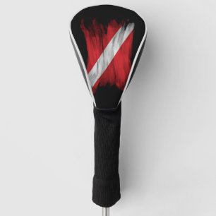 Couvre-club De Golf Diver Down flag brush stroke, Diver flag
