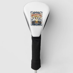 Couvre-club De Golf DJ Ghost Spooky Beats Gravure Vintage Halloween 