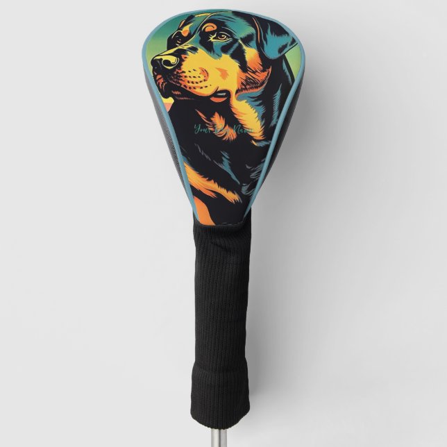 Couvre-club De Golf Dog Rottweiler 001 - Bruno Pokopen (Devant)