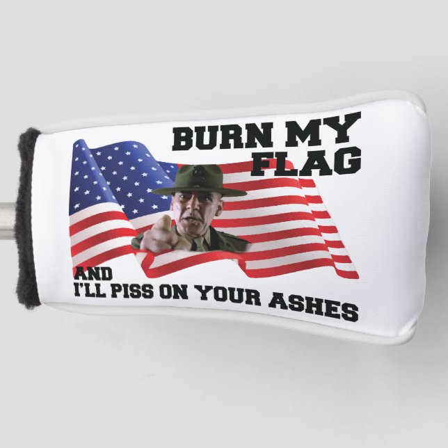 Couvre-club De Golf Don't burn my flag  (Devant)