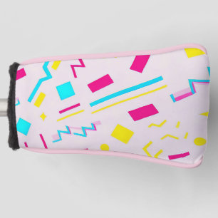 Couvre-club De Golf Doodle tiré à la main des années 90