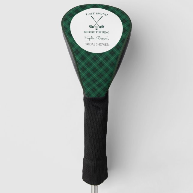 Couvre-club De Golf Douce Lessive Bridale en Vichy Vert (Devant)