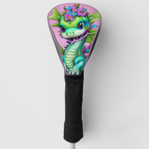 Couvre-club De Golf Dragon de bébé pourpre et vert