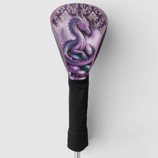Couvre-club De Golf Dragon gothique mystique pourpre (Devant)