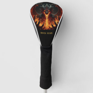 Couvre-club De Golf Dragon qui souffle du feu
