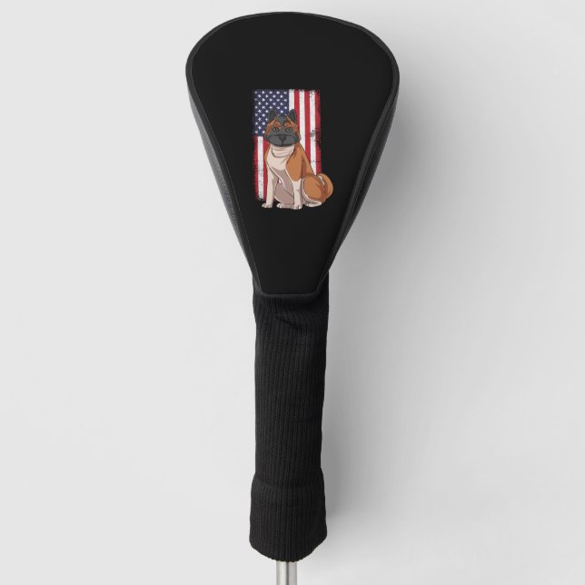 Couvre-club De Golf Drapeau Akita USA (Devant)