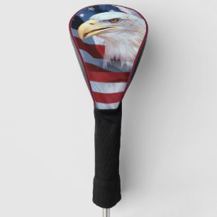Couvre-club De Golf Drapeau américain à aigle chauve