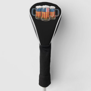 Couvre-club De Golf Drapeau américain bière 4 juillet Merica buvant Ét