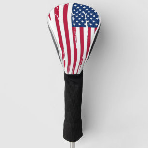 Couvre-club De Golf Drapeau américain en lambeaux