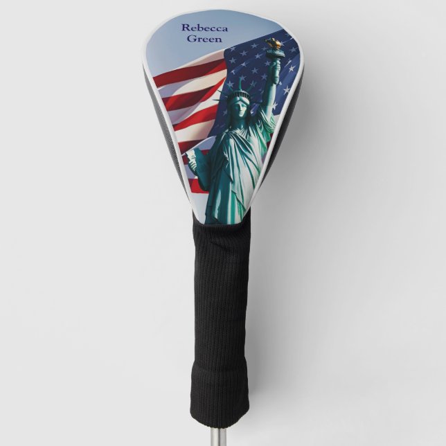 Couvre-club De Golf Drapeau américain Lady Liberty (Devant)