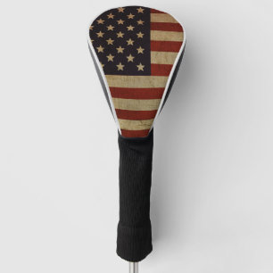 Couvre-club De Golf Drapeau américain vintage Grunge