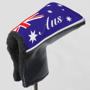 Couvre-club De Golf Drapeau australien de monogramme personnalisé