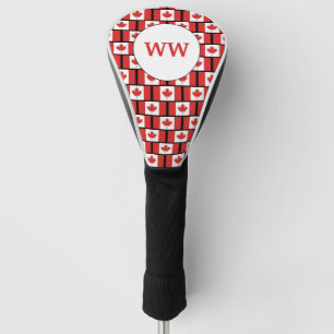 Couvre-club De Golf Drapeau canadien personnalisé CHEF Monogramme du C
