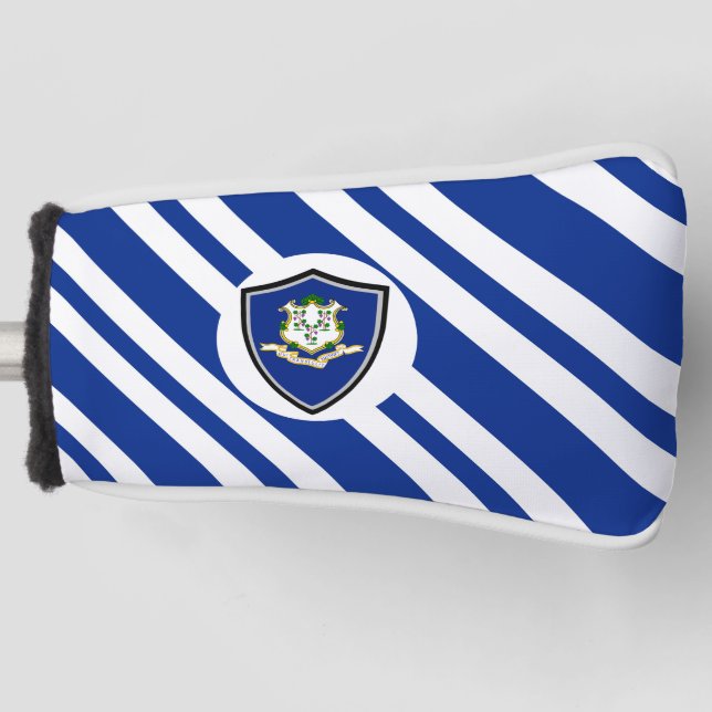 Couvre-club De Golf Drapeau Connecticut (Devant)