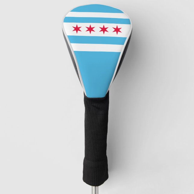 Couvre-club De Golf Drapeau de Chicago (Devant)