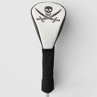 Couvre-club De Golf Drapeau de crâne obsidien Drapeau de pirate Calico