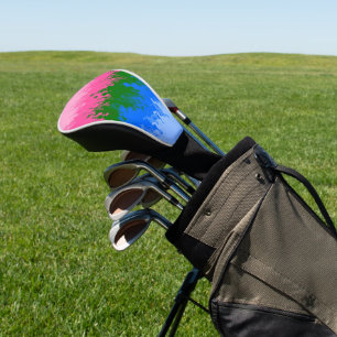 Couvre-club De Golf Drapeau de fierté omniromantique abstrait ondulé t