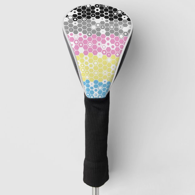 Couvre-club De Golf Drapeau de fierté polygender abstrait géométrique  (Devant)