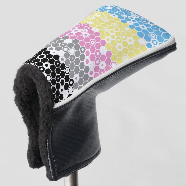 Couvre-club De Golf Drapeau de fierté polygender abstrait géométrique  (Devant 3/4)