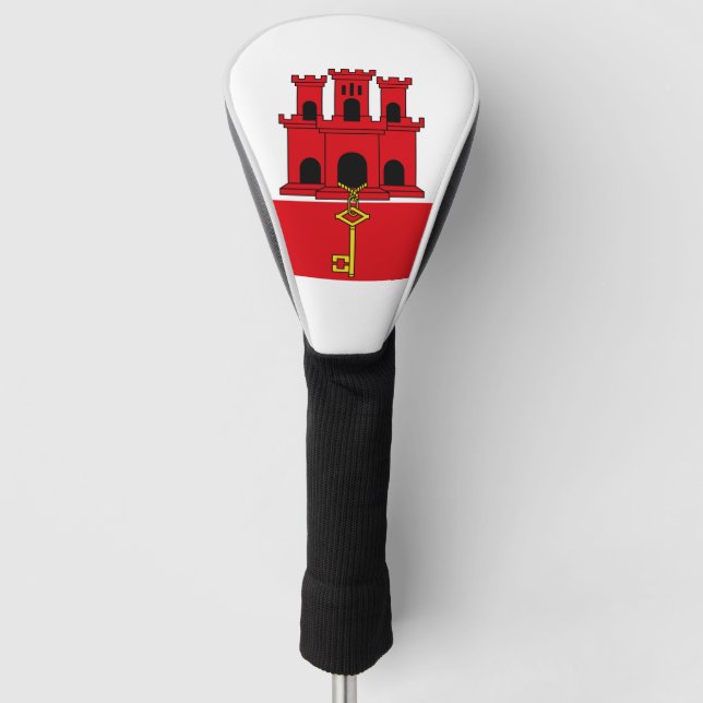 Couvre-club De Golf Drapeau de Gibraltar / Drapeau de Gibraltar (Devant)