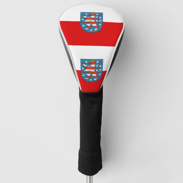Couvre-club De Golf Drapeau de la Tête de Golf de Thuringe (Devant)