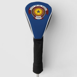 Couvre-club De Golf Drapeau de la ville d'El Paso, Texas Golf Head Cov