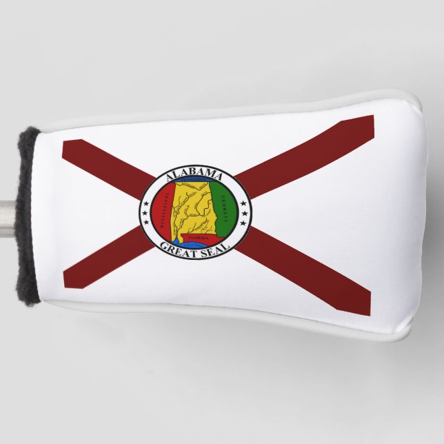 Couvre-club De Golf Drapeau de l'Alabama (Devant)
