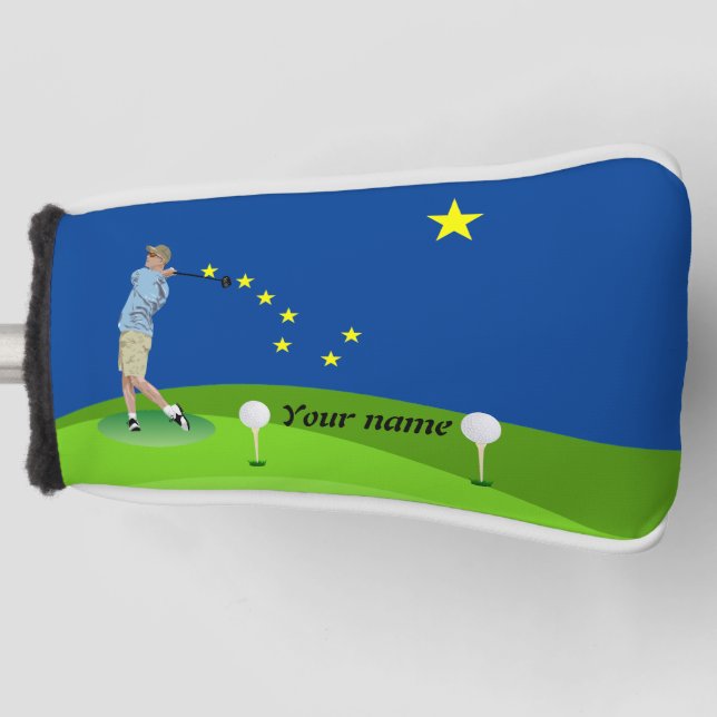 Couvre-club De Golf Drapeau de l'Alaska (Devant)