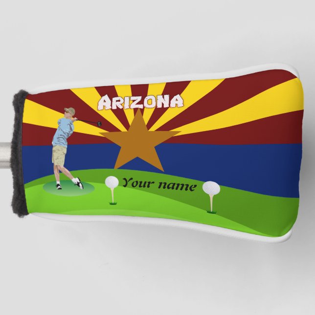 Couvre-club De Golf Drapeau de l'Arizona (Devant)