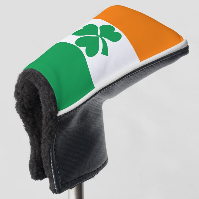 Couvre-club De Golf Drapeau de l'Irlande Shamrock (Devant 3/4)
