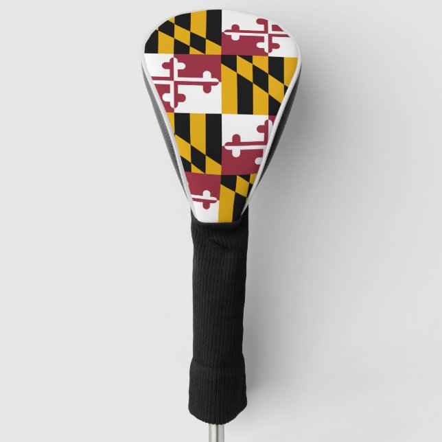 Couvre-club De Golf Drapeau de Marylander, drapeau de l'état américain (Devant)