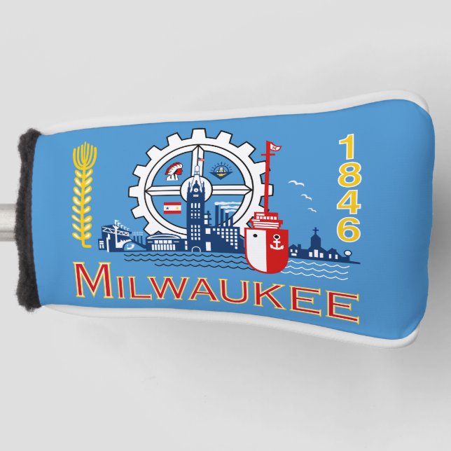 Couvre-club De Golf Drapeau de Milwaukee, Wisconsin (Devant)