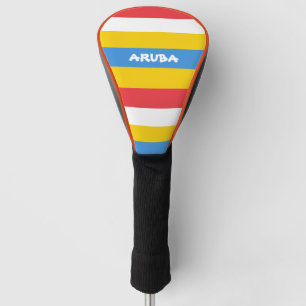 Couvre-club De Golf Drapeau des couleurs rayées d'Aruba