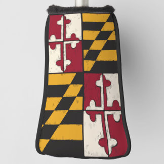 Couvre-club De Golf Drapeau d'état du Maryland Golf Peint à la main