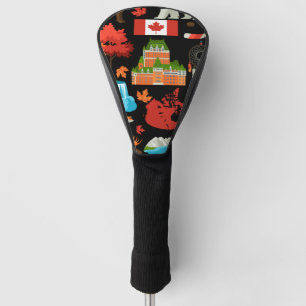 Couvre-club De Golf Drapeau du Canada avec congé de l'érable