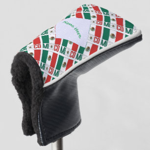 Couvre-club De Golf Drapeau du Mexique personnalisé en mosaïque rectan