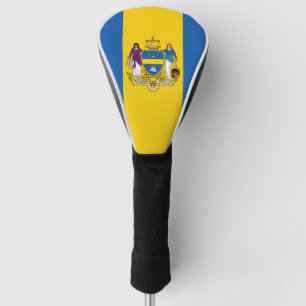 Couvre-club De Golf Drapeau/ Emblème de Philadelphie, PA