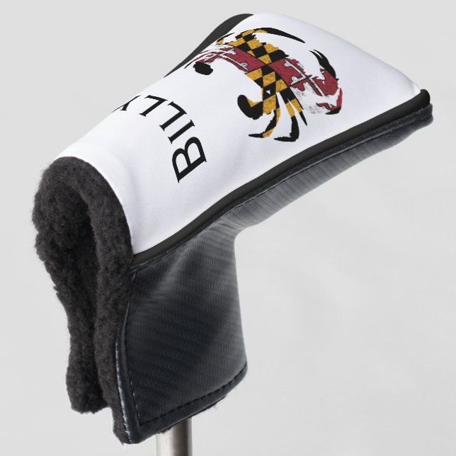 Couvre-club De Golf Drapeau et capot de crabe du Maryland personnalisé (Devant 3/4)