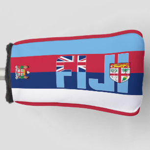 Couvre-club De Golf Drapeau Fidji Superbe couverture de tête de golf p