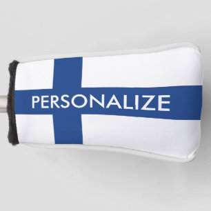 Couvre-club De Golf Drapeau finlandais du monogramme personnalisé finl