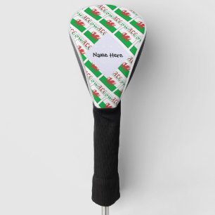 Couvre-club De Golf Drapeau gallois pays de Galles Nom personnalisé en