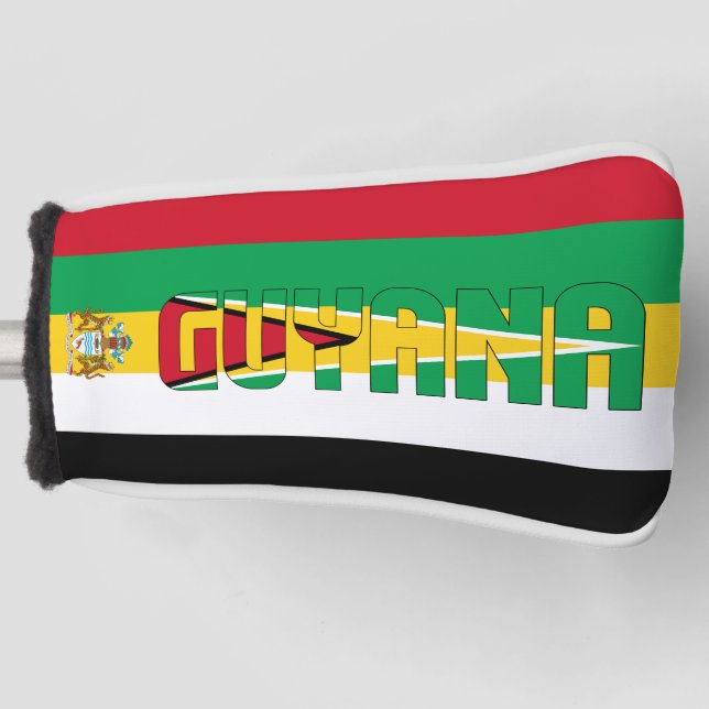 Couvre-club De Golf Drapeau Guyana Superbe couverture de tête de golf  (Devant)