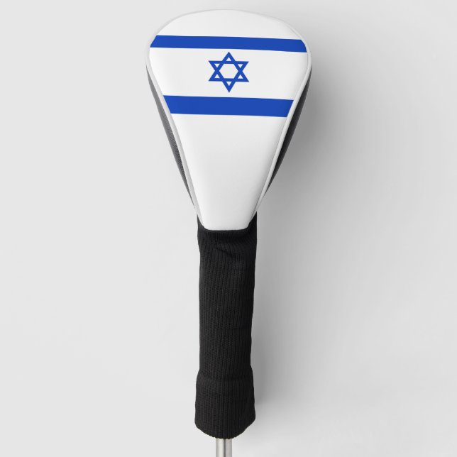 Couvre-club De Golf Drapeau Israël Tête de golf (Devant)