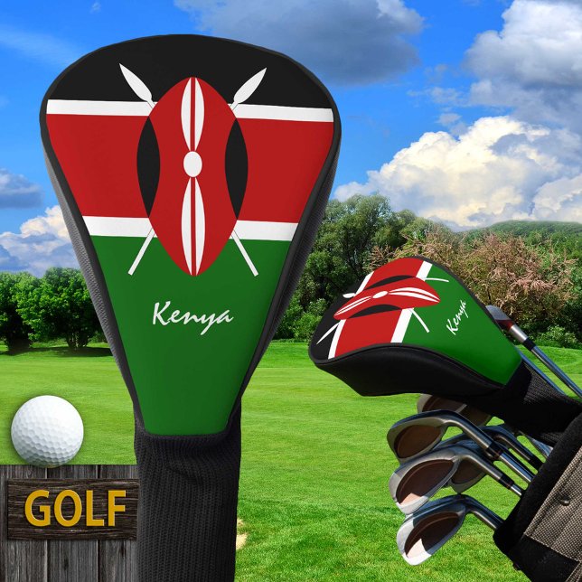 Couvre-club De Golf Drapeau kenyan & Golf Couvertures sportives Kenya  (Créateur téléchargé)