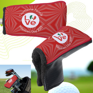 Couvre-club De Golf Drapeau LOVE personnalisé Rouge Mexicain