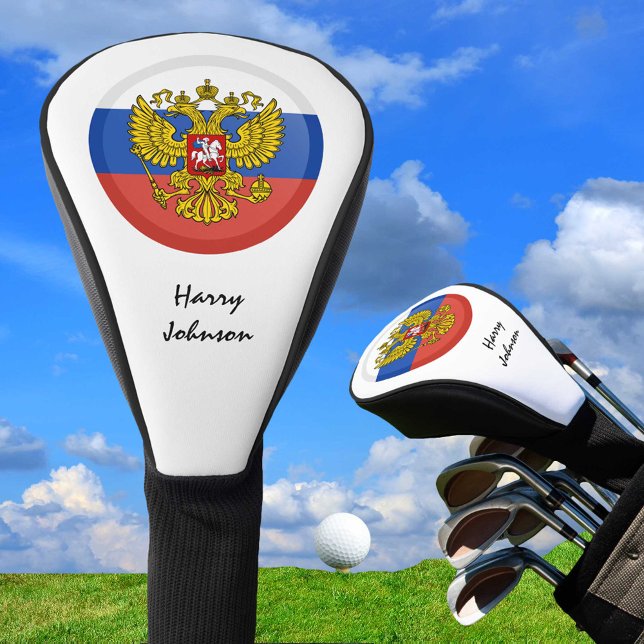 Couvre-club De Golf Drapeau Russe & Russie Couvertures Monogrammes du  (Créateur téléchargé)