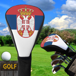 Couvre-club De Golf Drapeau serbe & Golf Serbie sport Couvertures /clu