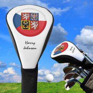 Couvre-club De Golf Drapeau Tchèque & Clubs De Golf Monogrammes Couvr