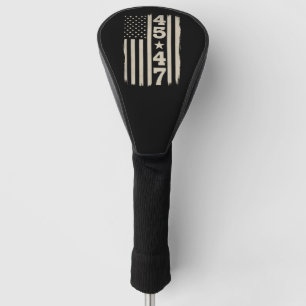Couvre-club De Golf Drapeau vintage USA 45 47 Trump 47e président